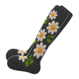 Animal Crossing embroidered-flower tights