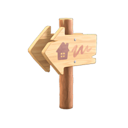 Animal Crossing angled signpost DIY