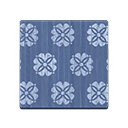 Animal Crossing blue floral flooring