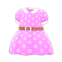 Animal Crossing belted dotted dress