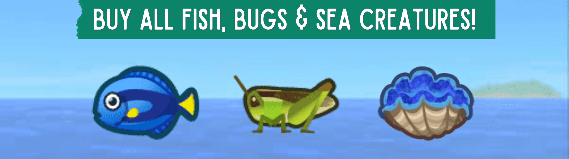 Animal Crossing New Horizons Buy Live Animals, Fish, Bugs, Sea Animals 