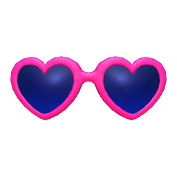 Animal Crossing heart shades