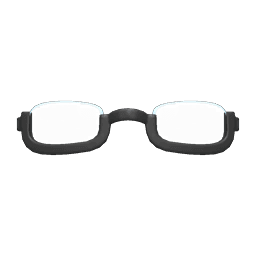 Animal Crossing bottom-rimmed glasses