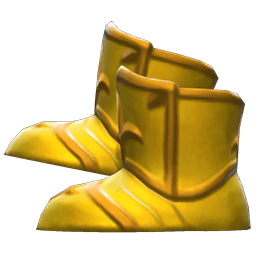 Animal Crossing gold-armor shoes