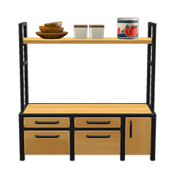 Animal Crossing ironwood cupboard DIY