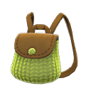 Animal Crossing knitted-grass backpack