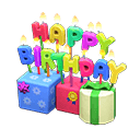 Animal Crossing birthday candles