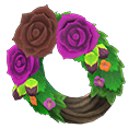 Animal Crossing dark rose wreath