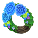 Animal Crossing blue rose wreath