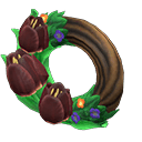 Animal Crossing dark tulip wreath