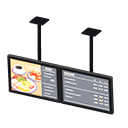 Animal Crossing dual hanging monitors