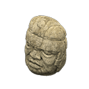Animal Crossing rock-head statue