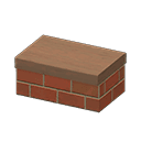Animal Crossing low brick island counter
