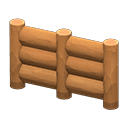 Animal Crossing log-wall fence