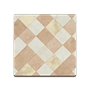 Animal Crossing brown argyle-tile flooring