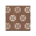 Animal Crossing brown floral flooring
