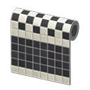 Animal Crossing black two-toned tile wall