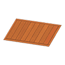 Animal Crossing brown wooden-deck rug