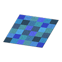 Animal Crossing blue blocks rug