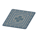 Animal Crossing blue kilim-style carpet