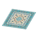 Animal Crossing blue Persian rug