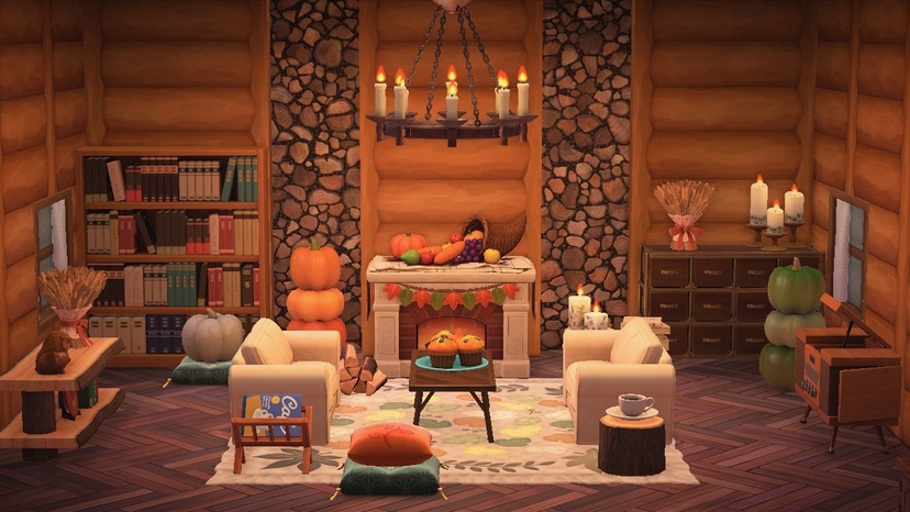 Animal Crossing Cozy Fall Living Room