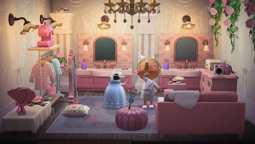 Animal Crossing Pink Dressing Room