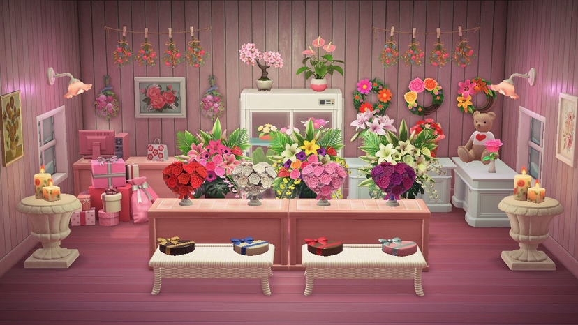 Animal Crossing Valentine Flower Shop Collection